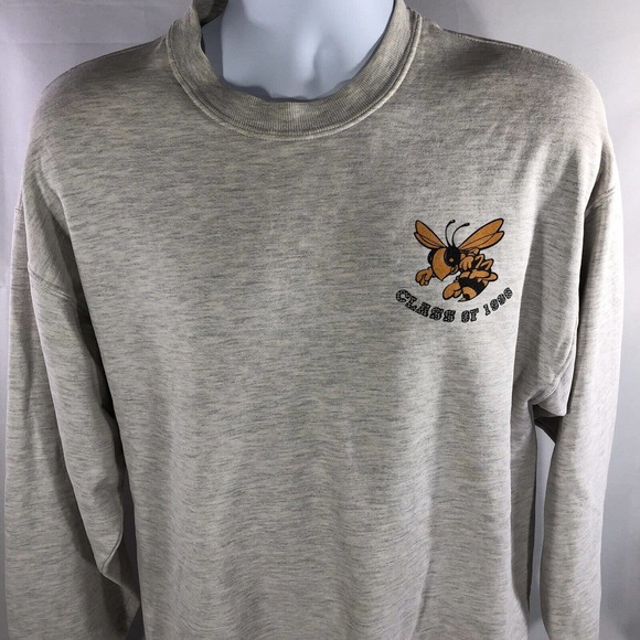 Vintage Woodford County Class of 1996 Sweater USA Made Bee Logo 90s Long Sleeve - Picture 10 of 12